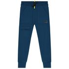 Boys Blue Logo Joggers, 1, hi-res