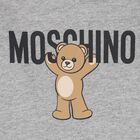 Grey Teddy Bear Logo Babygrow, 2, hi-res