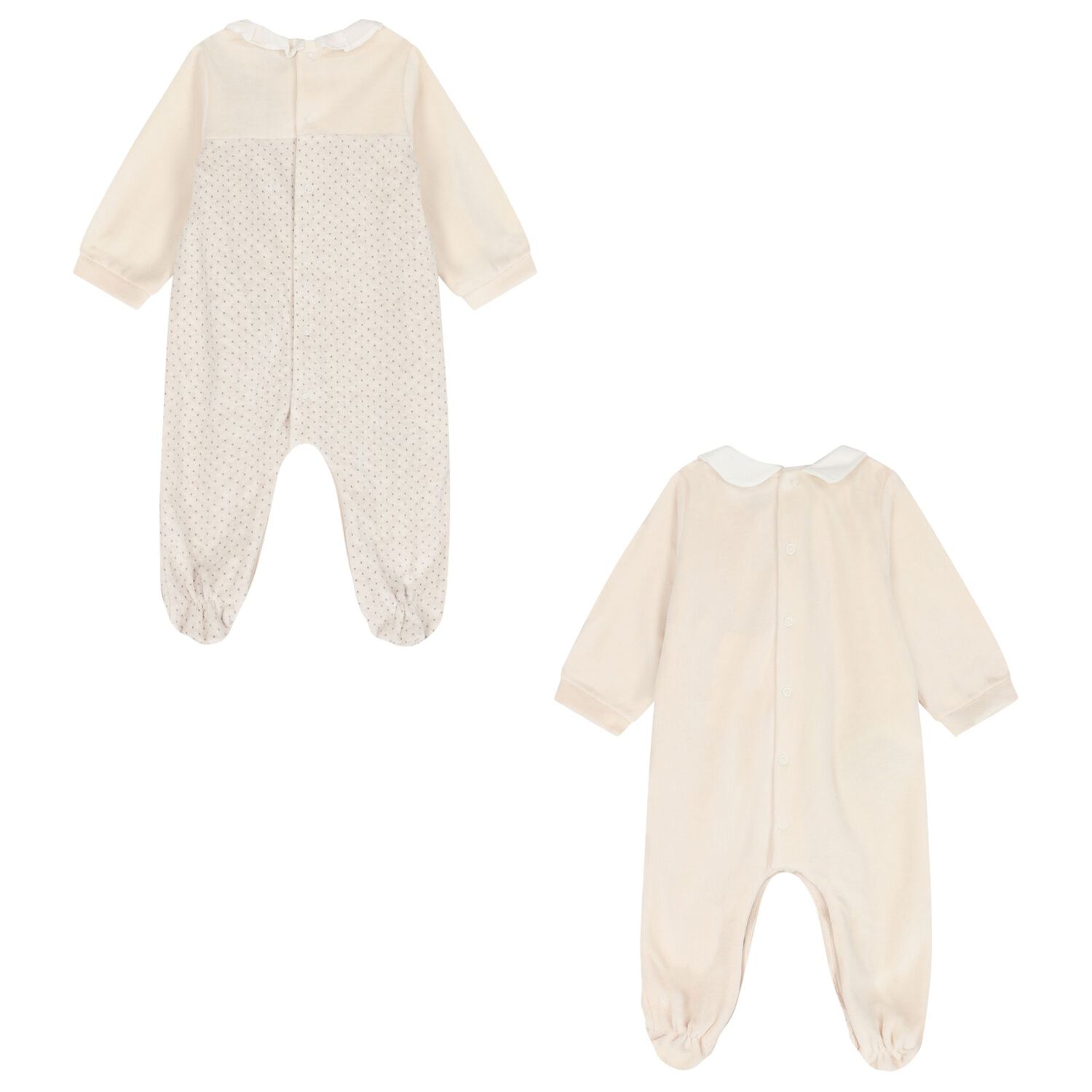 Baby Girls Ivory Babygrows ( 2-Pack ), 1, hi-res