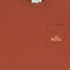 Boys Rust Orange Logo T-Shirt, 1, hi-res