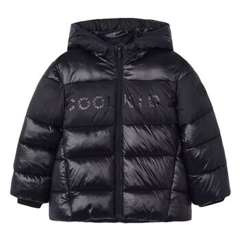 Boys Black Puffer Coat