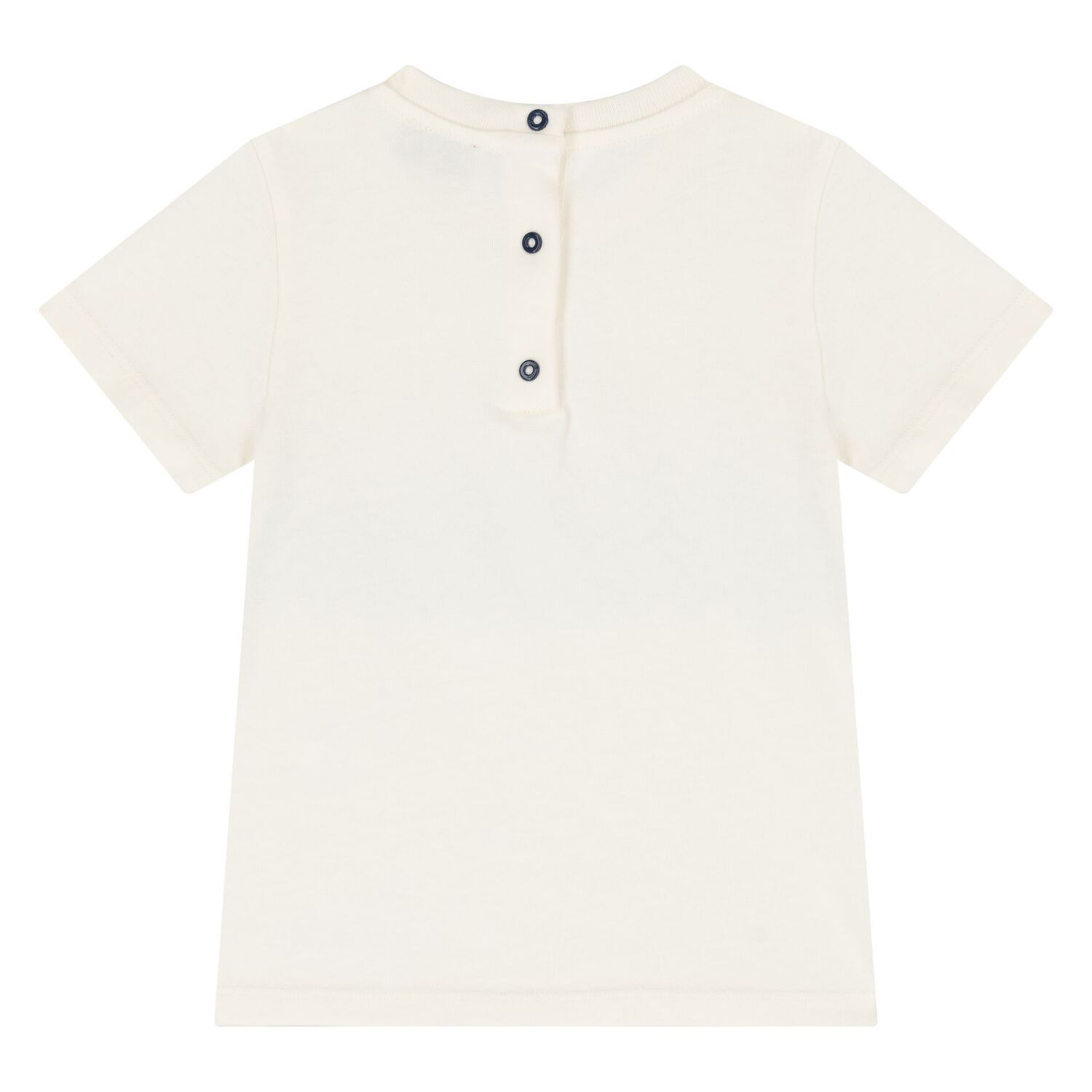 Younger Boys Ivory Zig Zag Logo T-Shirt, 1, hi-res