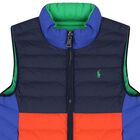 Boys Orange, Navy & Green Reversible Gilet, 1, hi-res