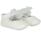 Baby Girls White Bow Pre Walker Shoes, 1, hi-res
