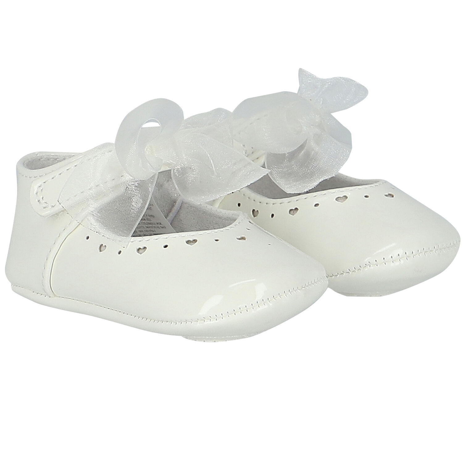 Baby Girls White Bow Pre Walker Shoes, 1, hi-res image number null