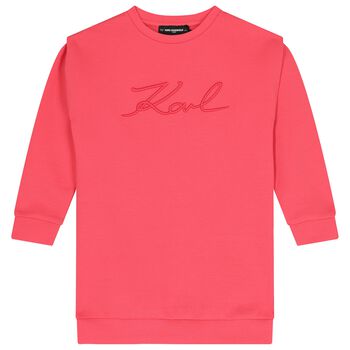 Girls Pink Logo Dress