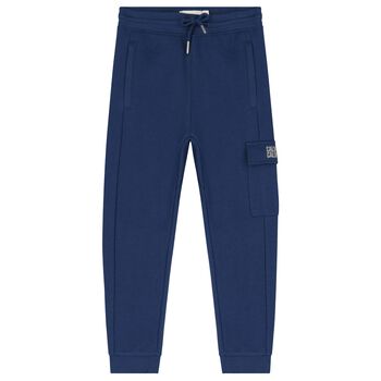 Boys Blue Logo Joggers
