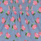 Younger Girls Purple Flower Print Dress, 1, hi-res