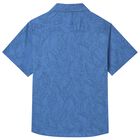 Boys Blue Leaves Shirt, 1, hi-res