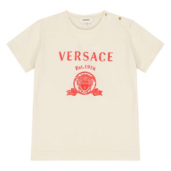 Younger Ivory Medusa Logo T-Shirt