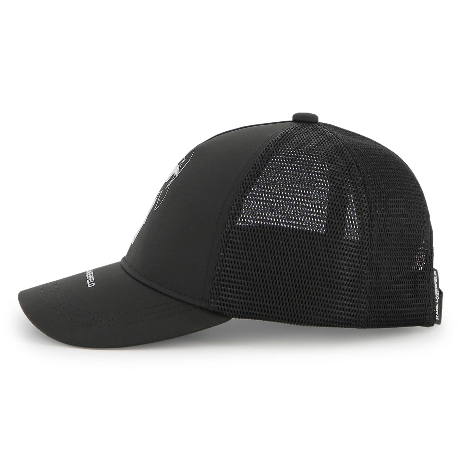 Boys Black Ikonik Karl Cap, 1, hi-res