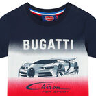 Younger Boys Navy, White & Red Logo T-Shirt, 1, hi-res