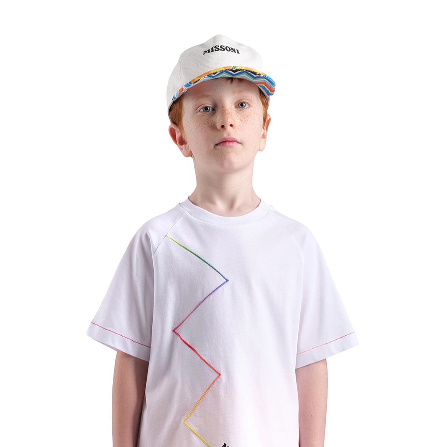 Boys Ivory Logo Zip Zag Cap, 1, hi-res image number null
