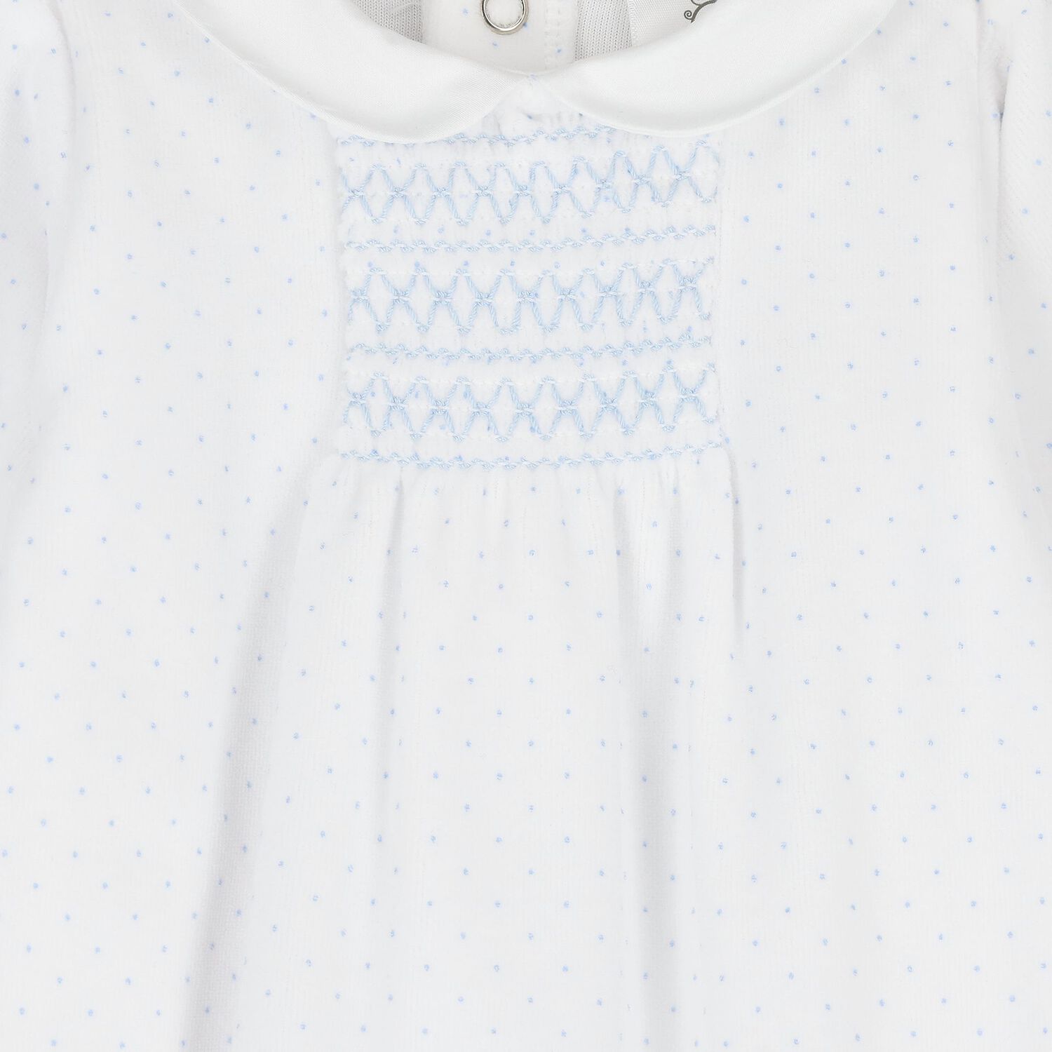 Baby Boys White Dot Babygrow, 1, hi-res