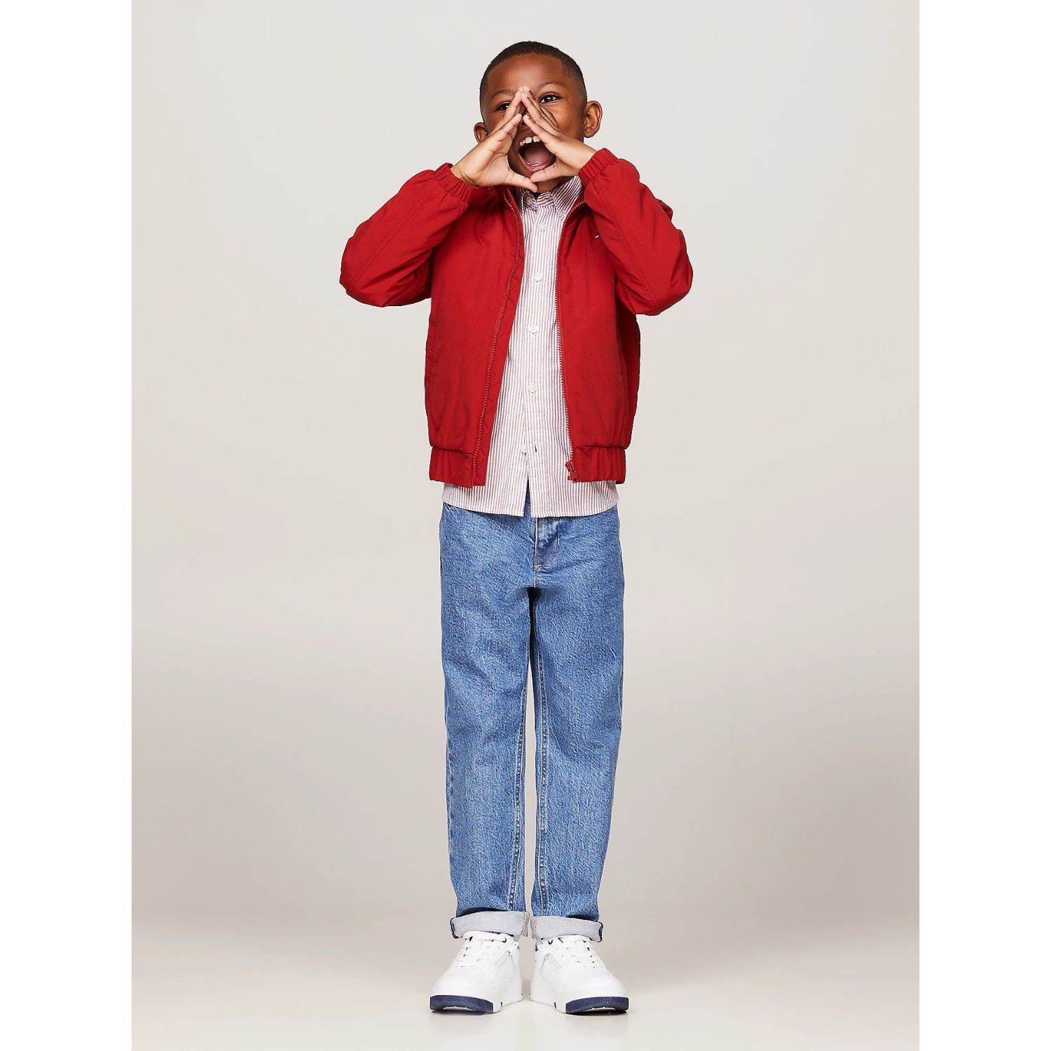 Boys Blue Logo Denim Jeans, 1, hi-res image number null