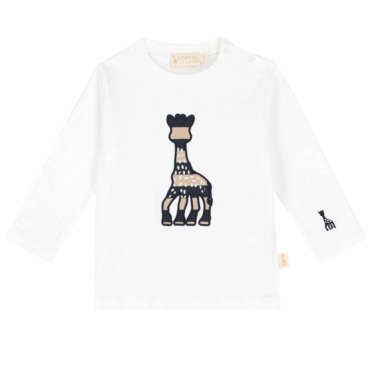Baby Boys White Logo Top, 1, hi-res