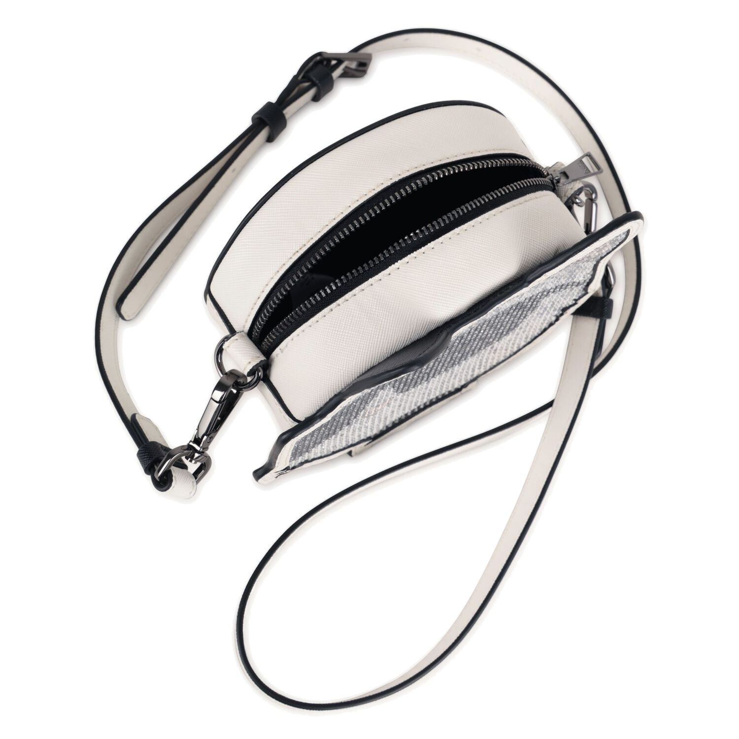 Girls White Embellished Choupette Handbag, 1, hi-res