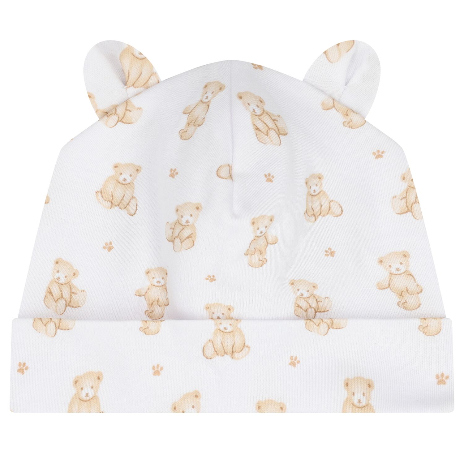White & Beige Teddy Bear Time Baby Hat, 1, hi-res image number null