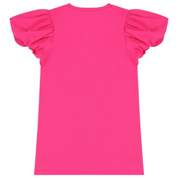 Girls Pink Logo Bag Dress