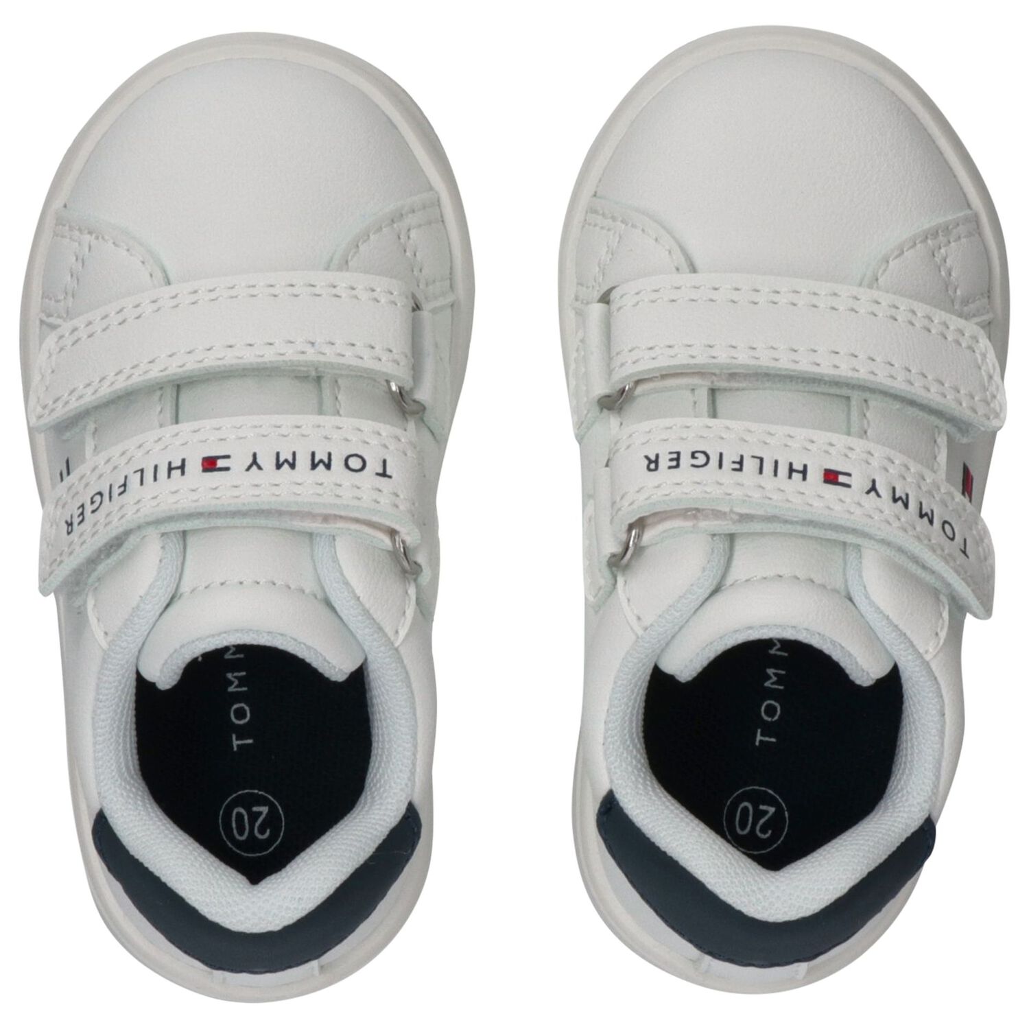 Boys White Logo Trainers, 1, hi-res