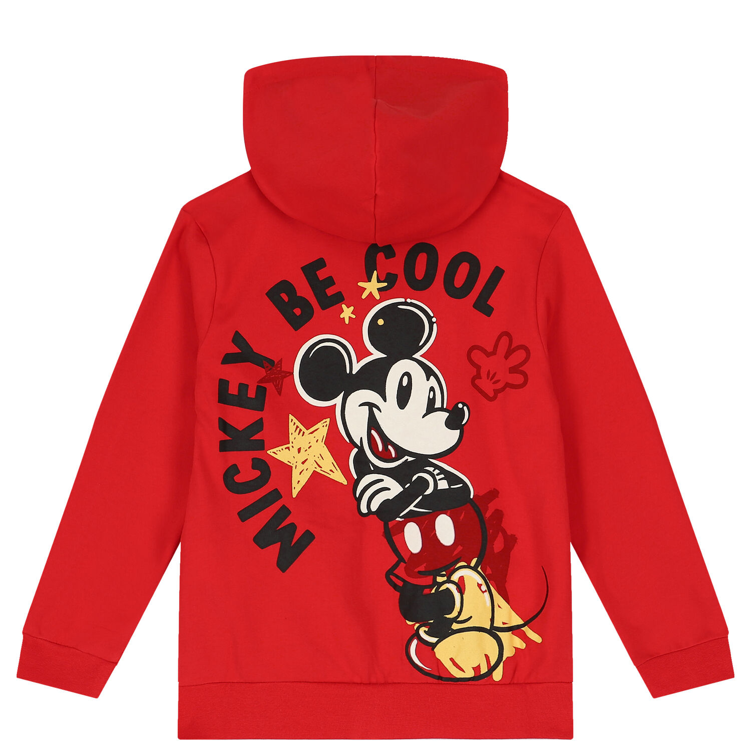 Red Mickey Mouse Hooded Zip Up Top, 1, hi-res