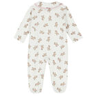 Baby Girls Ivory & Pink Fawn Babygrow, 1, hi-res