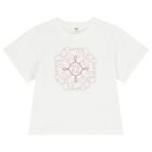 Girls Ivory Logo T-Shirt, 1, hi-res