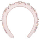 Girls Pink Embellished Floral Headband, 1, hi-res