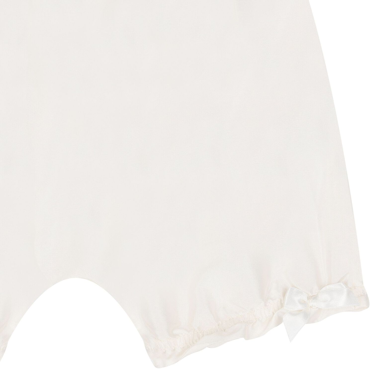 Baby Girls Ivory Bow Shorts, 1, hi-res