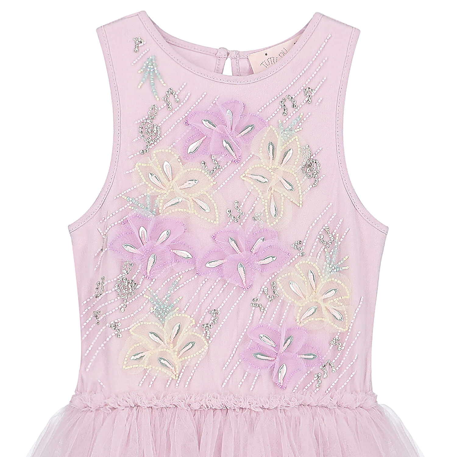 Girls Purple Floral Tutu Dress, 1, hi-res