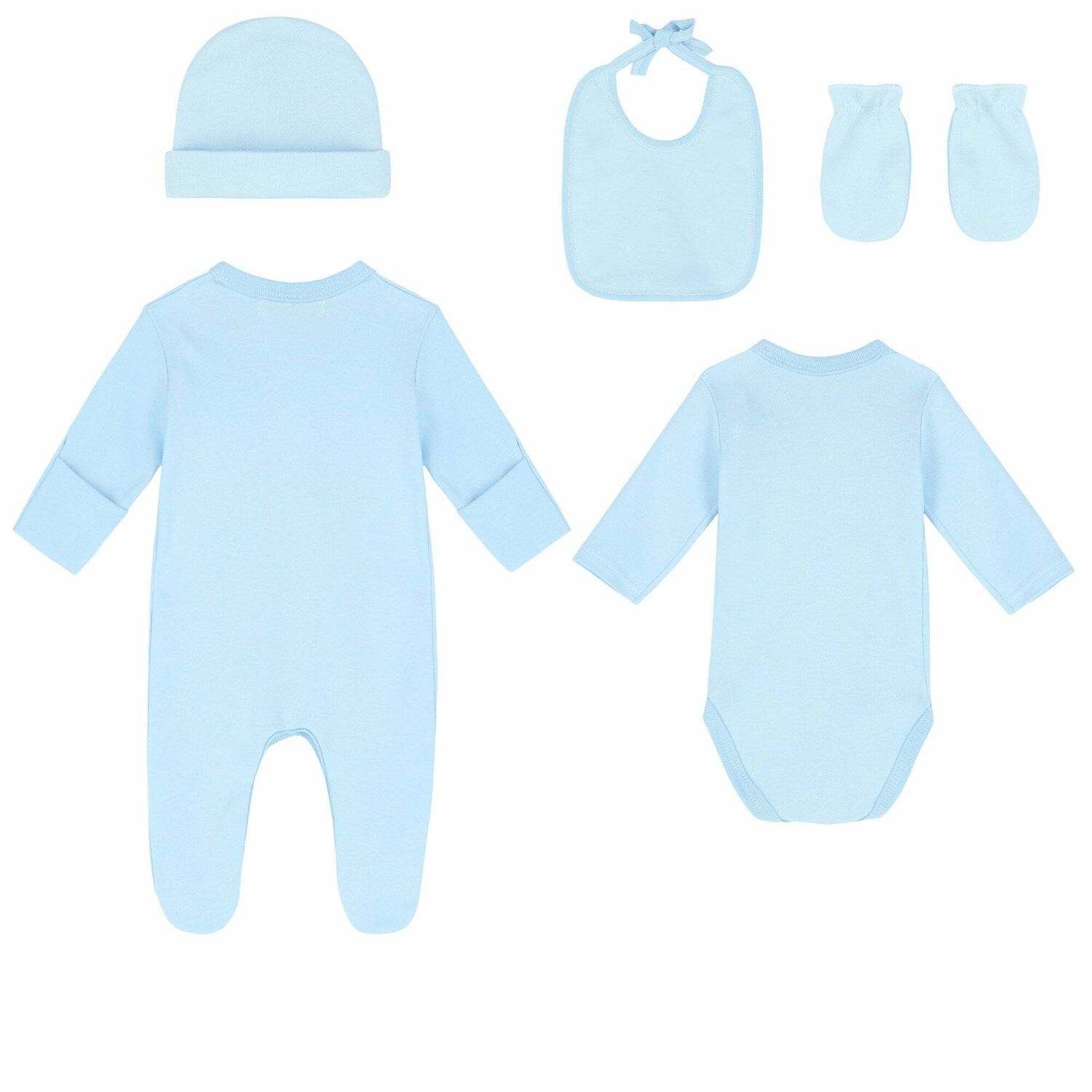 Baby Boys Blue Embroidered Gift Set, 2, hi-res