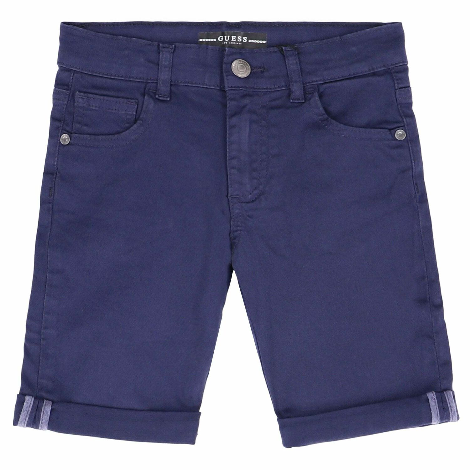Younger Boys Navy Blue Denim Shorts, 2, hi-res