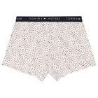 Girls Ivory & Pink Logo Pyjamas, 1, hi-res