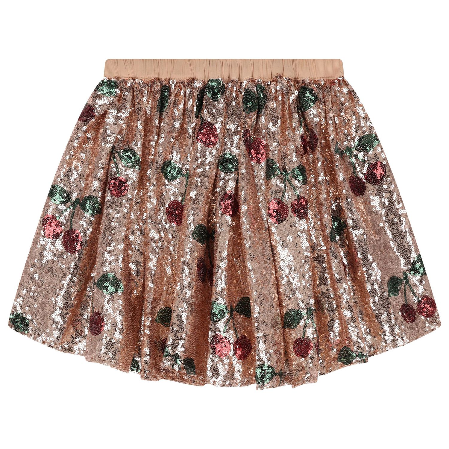 Girls Rose Gold Sequins Skirt, 1, hi-res