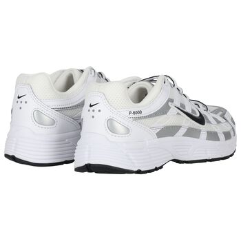 White, Silver & Black P-6000 Trainers