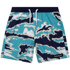 Boys Blue Logo Swim Shorts, 1, hi-res
