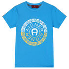 Boys Blue Logo T-Shirt, 1, hi-res