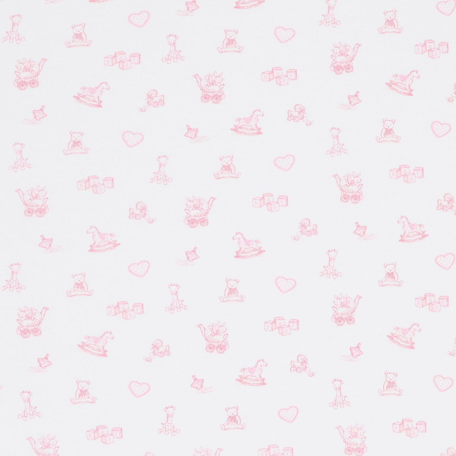 Baby Girls White & Pink Vintage Toy Treasures Blanket, 1, hi-res image number null