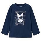 Boys Navy Blue Glow In The Dark Long Sleeve Top, 1, hi-res