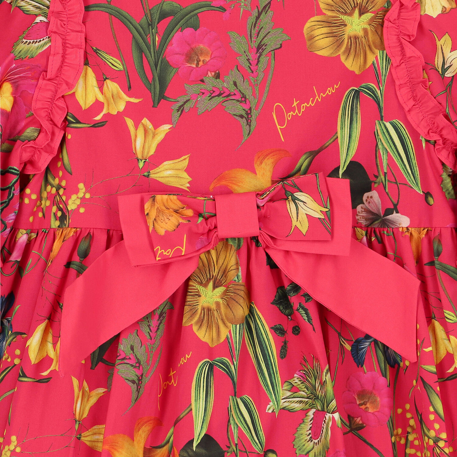 Girls Pink Floral Dress, 1, hi-res