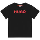 Boys Black Logo T-Shirt, 3, hi-res