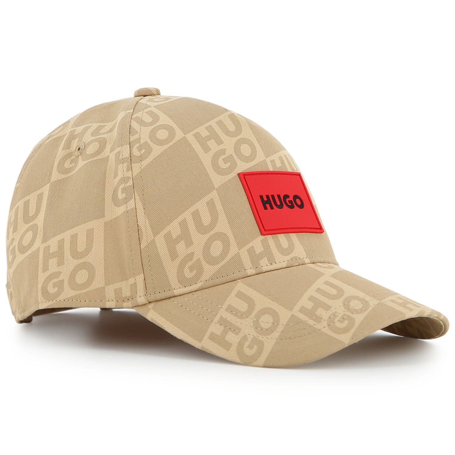 Boys Beige Logo Cap, 1, hi-res