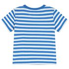 Baby Boys White & Blue Polo Bear Shorts Set, 1, hi-res