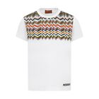 Boys White Logo Zig Zag T-Shirt, 1, hi-res