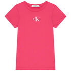 Girls Pink Logo T-Shirt, 1, hi-res