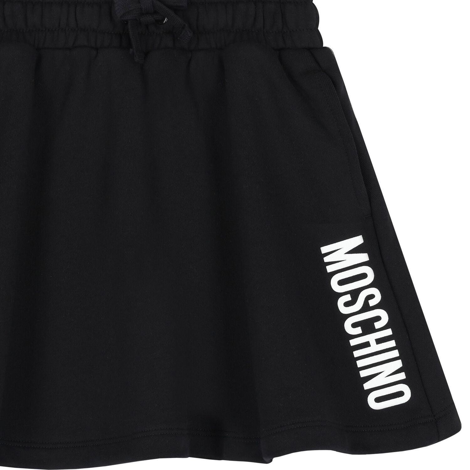 Girls Black Logo Skirt, 2, hi-res