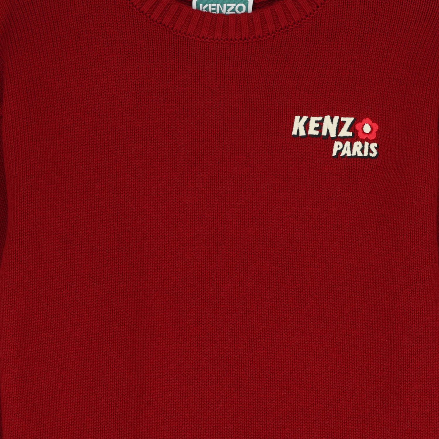 Girls Burgundy Logo Jumper Dress, 1, hi-res