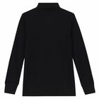 Boys Black Logo Polo Shirt , 2, hi-res