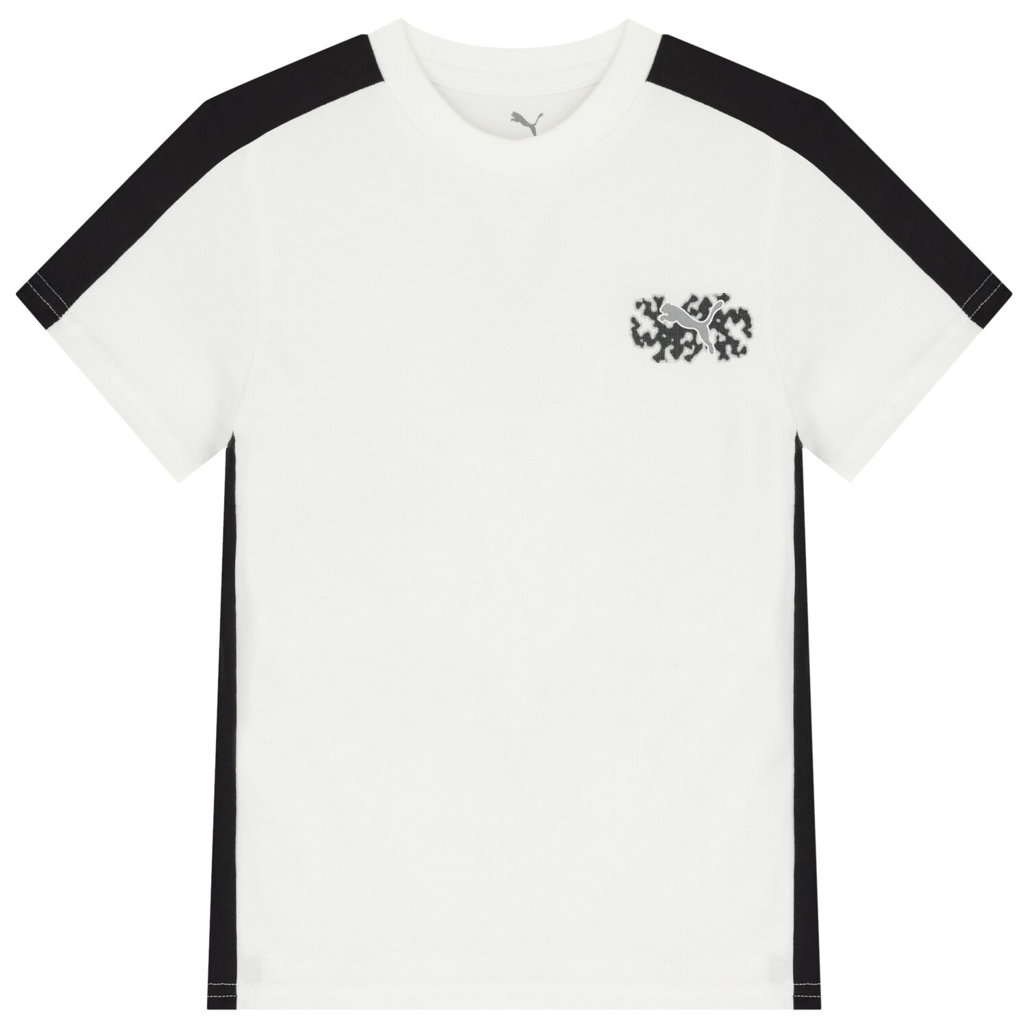 Boys White & Black Logo T-Shirt, 2, hi-res