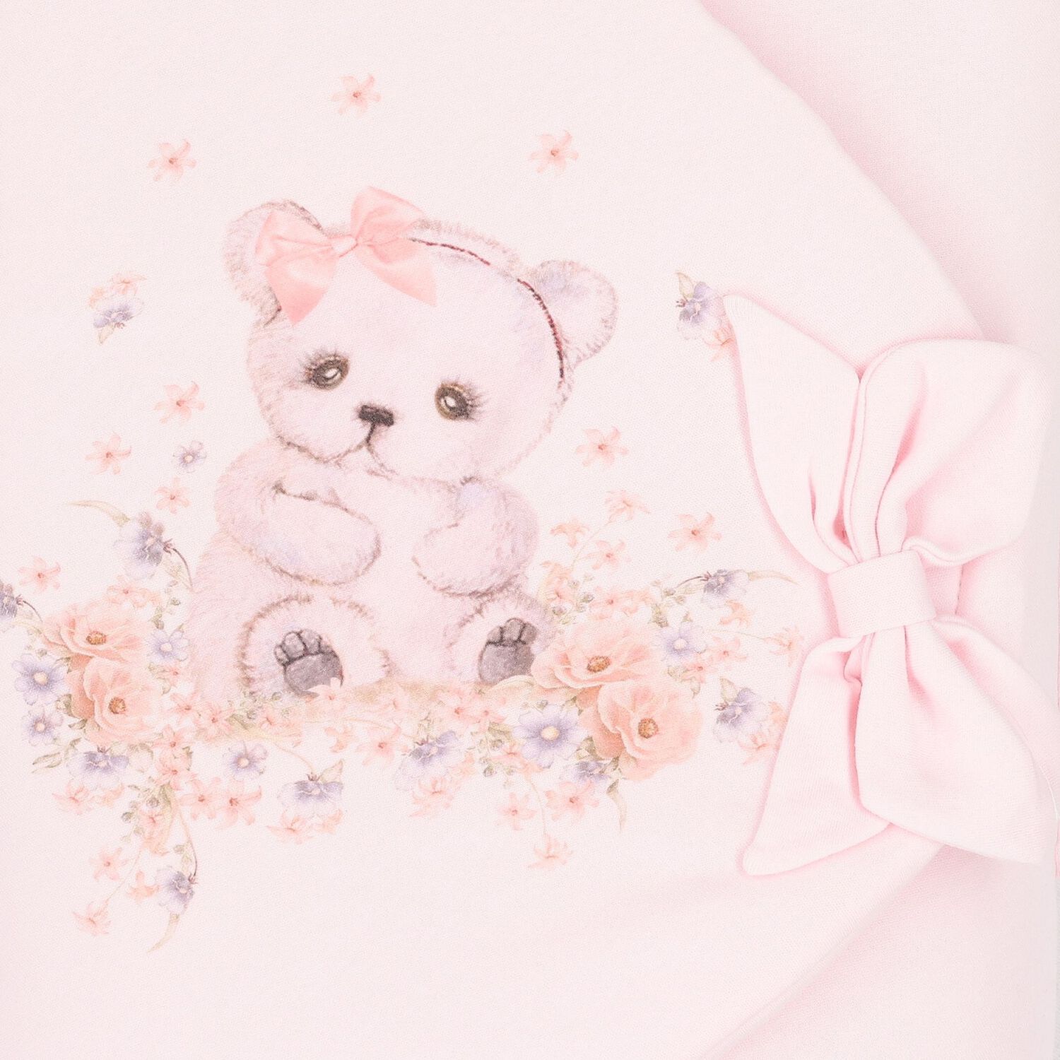 Baby Girls Pink Teddy Bear Nest, 1, hi-res